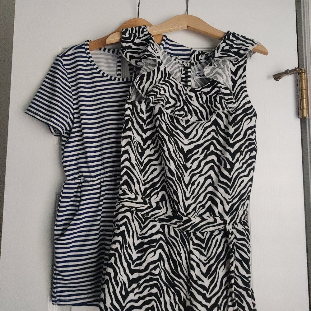 Two Emma & Ella short leggy romper, size 6
